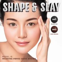 Focallure Lasting Waterproof Brow Pomade Dark Brown 4pc Set + 1 Full Size Product Worth 25% Value Free