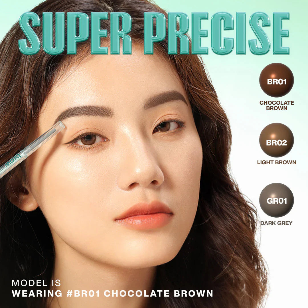 Focallure Skinny 2 in 1 Eyebrow Pencil Chocolate Brown 4pc Set + 1 Full Size Product Worth 25% Value Free