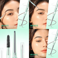 Focallure Skinny 2 in 1 Eyebrow Pencil Light Brown 4pc Set + 1 Full Size Product Worth 25% Value Free