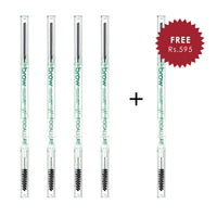 Focallure Skinny 2 in 1 Eyebrow Pencil Light Brown 4pc Set + 1 Full Size Product Worth 25% Value Free
