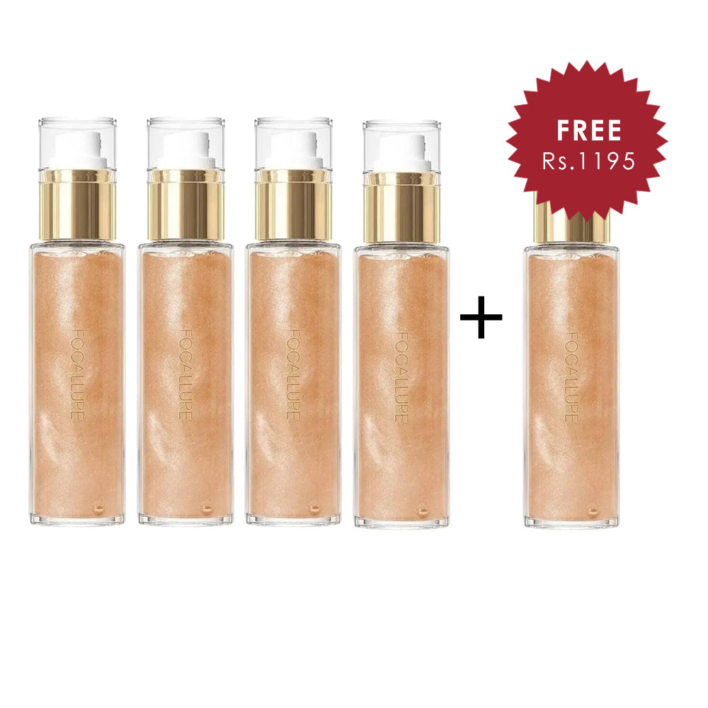 Focallure Diamond Skin Setting Spray- BR01 Floating Sunlight 4pc Set + 1 Full Size Product Worth 25% Value Free