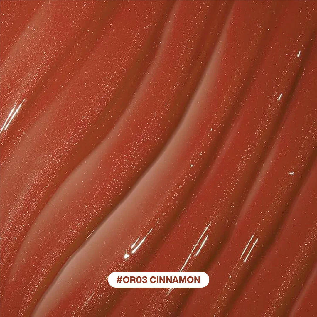 Focallure Sparkling Gem Lip Gloss Stick #OR03 Cinnamon 4pc Set + 1 Full Size Product Worth 25% Value Free