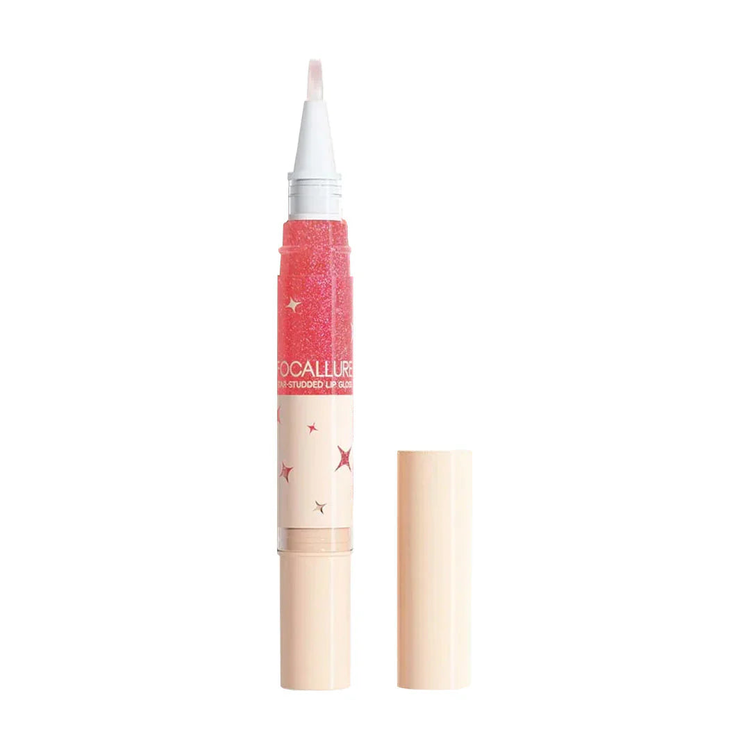 Focallure Star-studded Lip Gloss #PK01 Daja Vu 4pc Set + 1 Full Size Product Worth 25% Value Free