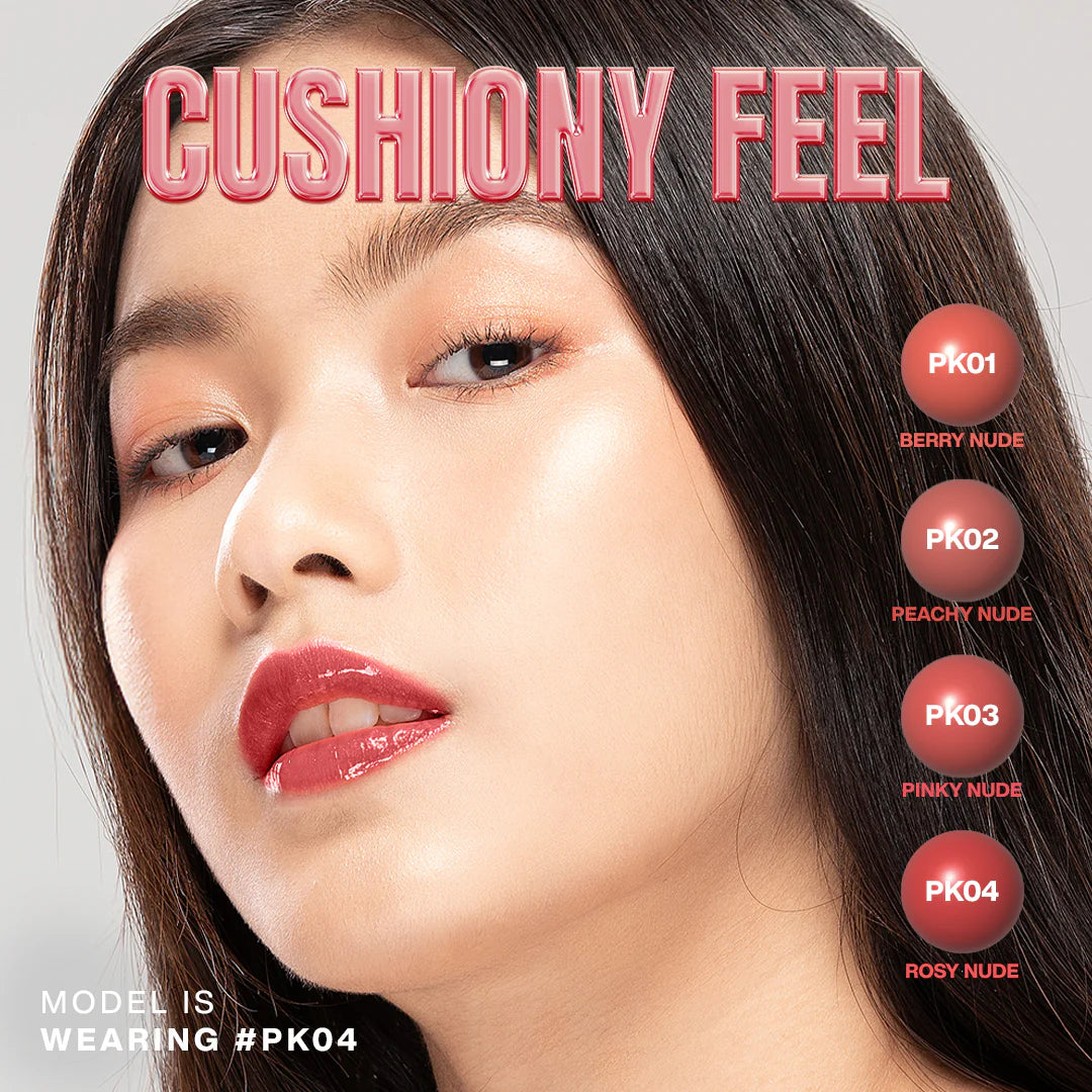 Focallure Watery Transferproof  lip cream-PK04 Rosy Nude 4pc Set + 1 Full Size Product Worth 25% Value Free