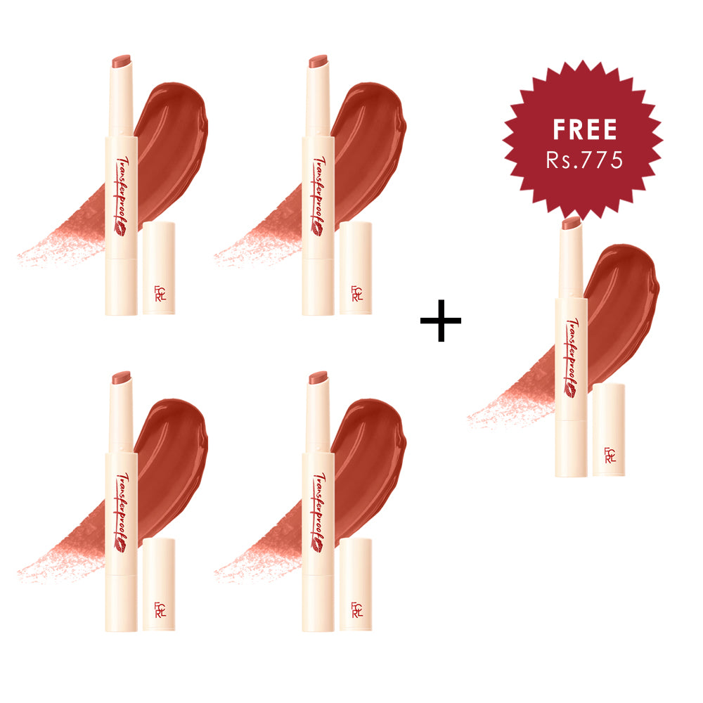 Focallure Watery Lip Balm-HOT NU04 Lychee Custard 4pc Set + 1 Full Size Product Worth 25% Value Free