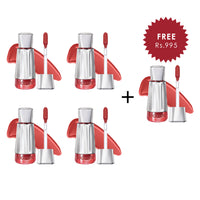Focallure 3D Mirror Lasting Dewy Lip Tint BB05 Apple Jam 4pc Set + 1 Full Size Product Worth 25% Value Free