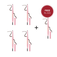 Pinkflash Waterproof Auto Eyebrow Pencil-#2 Chocolate Brown 4pc Set + 1 Full Size Product Worth 25% Value Free