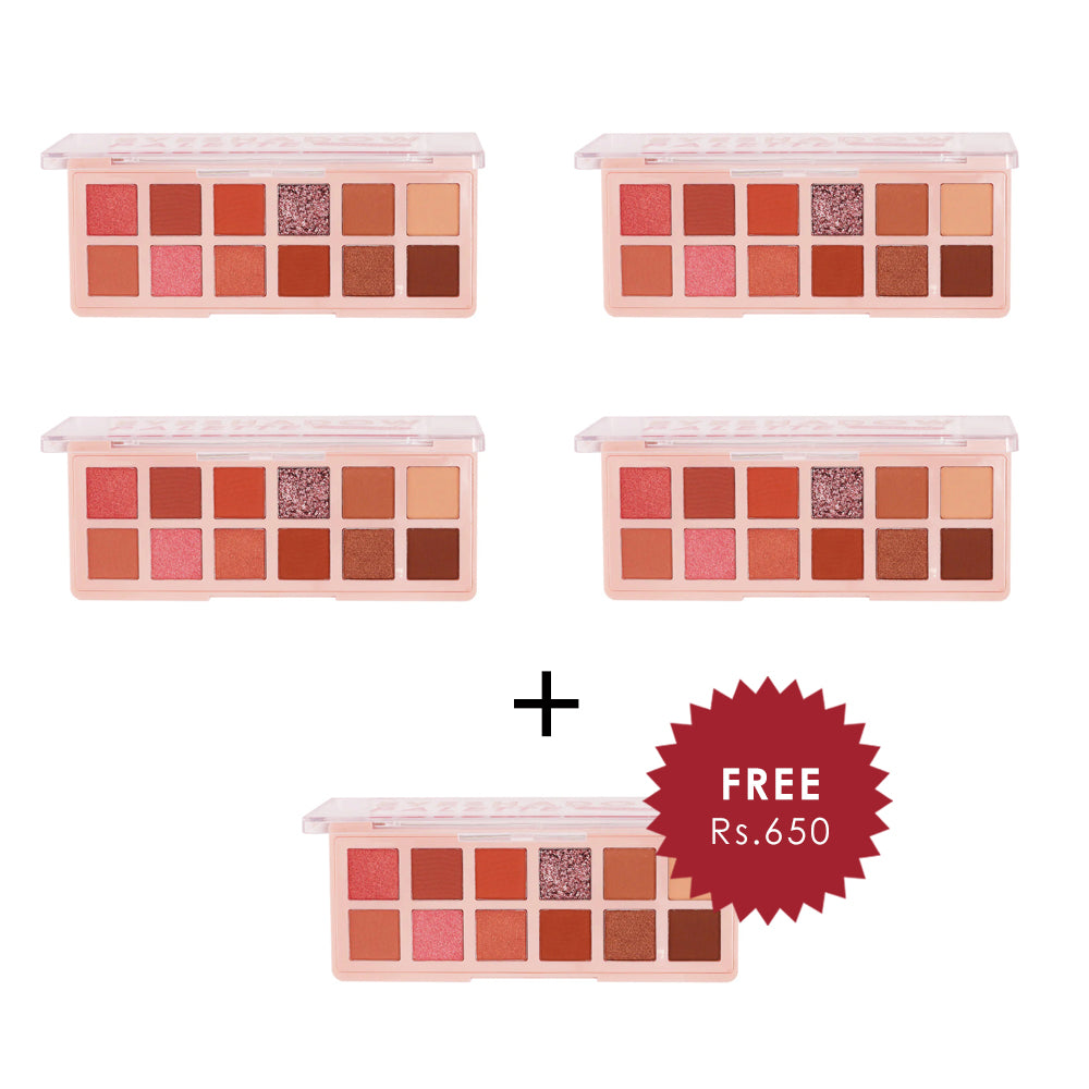 Pinkflash Pro Touch Eyeshadow Palette-01# Cranberry Cookies 4pc Set + 1 Full Size Product Worth 25% Value Free