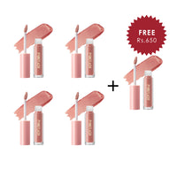 Pinkflash Melting Matte Lipcream-N01# Canvas 4pc Set + 1 Full Size Product Worth 25% Value Free