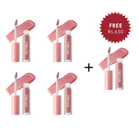 Pinkflash Melting Matte Lipcream-N04# Flamingos 4pc Set + 1 Full Size Product Worth 25% Value Free