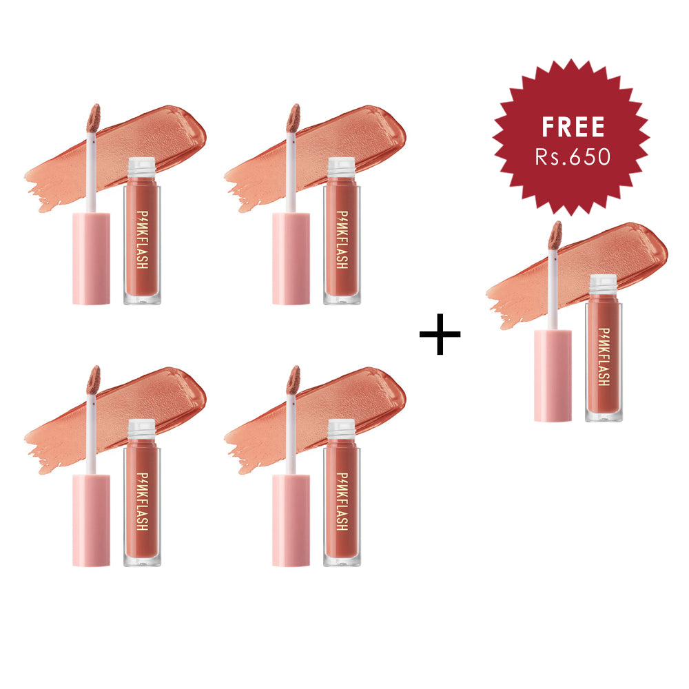 Pinkflash Melting Matte Lipcream-O02# Oops! 4pc Set + 1 Full Size Product Worth 25% Value Free