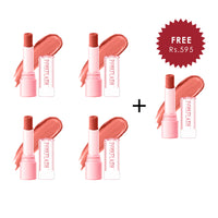 Pinkflash Lasting Matte Lipstick-NU01 Cute Rose 4pc Set + 1 Full Size Product Worth 25% Value Free
