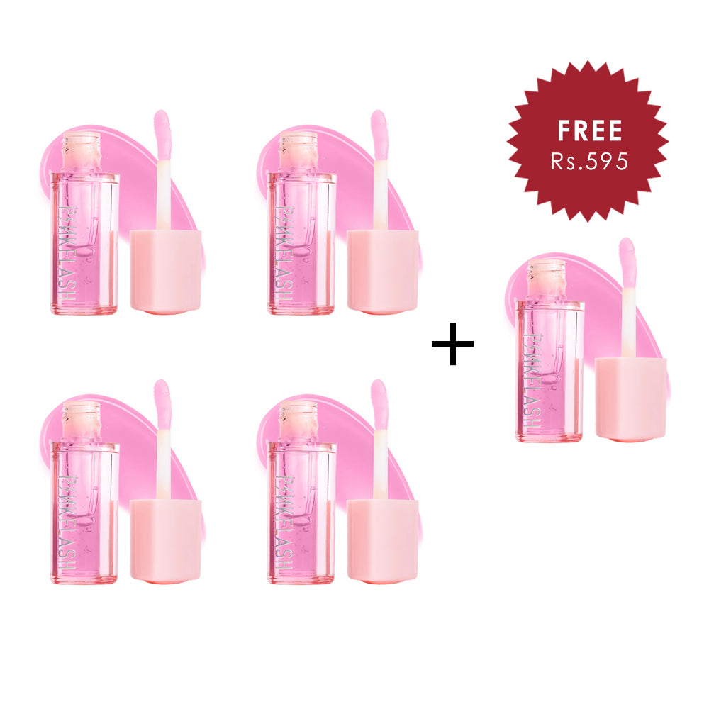 Pinkflash Lasting Lip Tint-HOT PK01 Juicy Peach 4pc Set + 1 Full Size Product Worth 25% Value Free