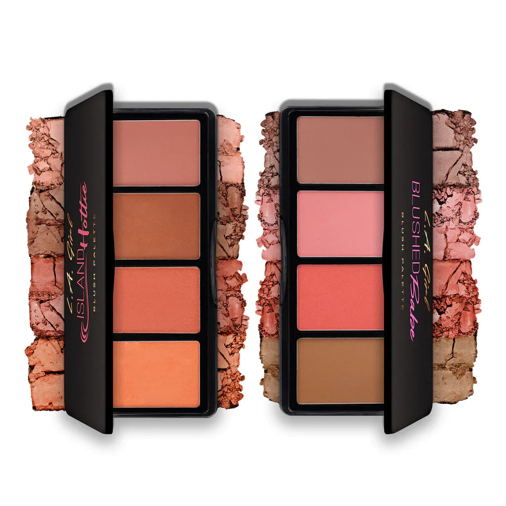L.A. Girl Fanatic Blush Palette-Island Hottie 4Pc Set + 1 Full Size Product Worth 25% Value Free