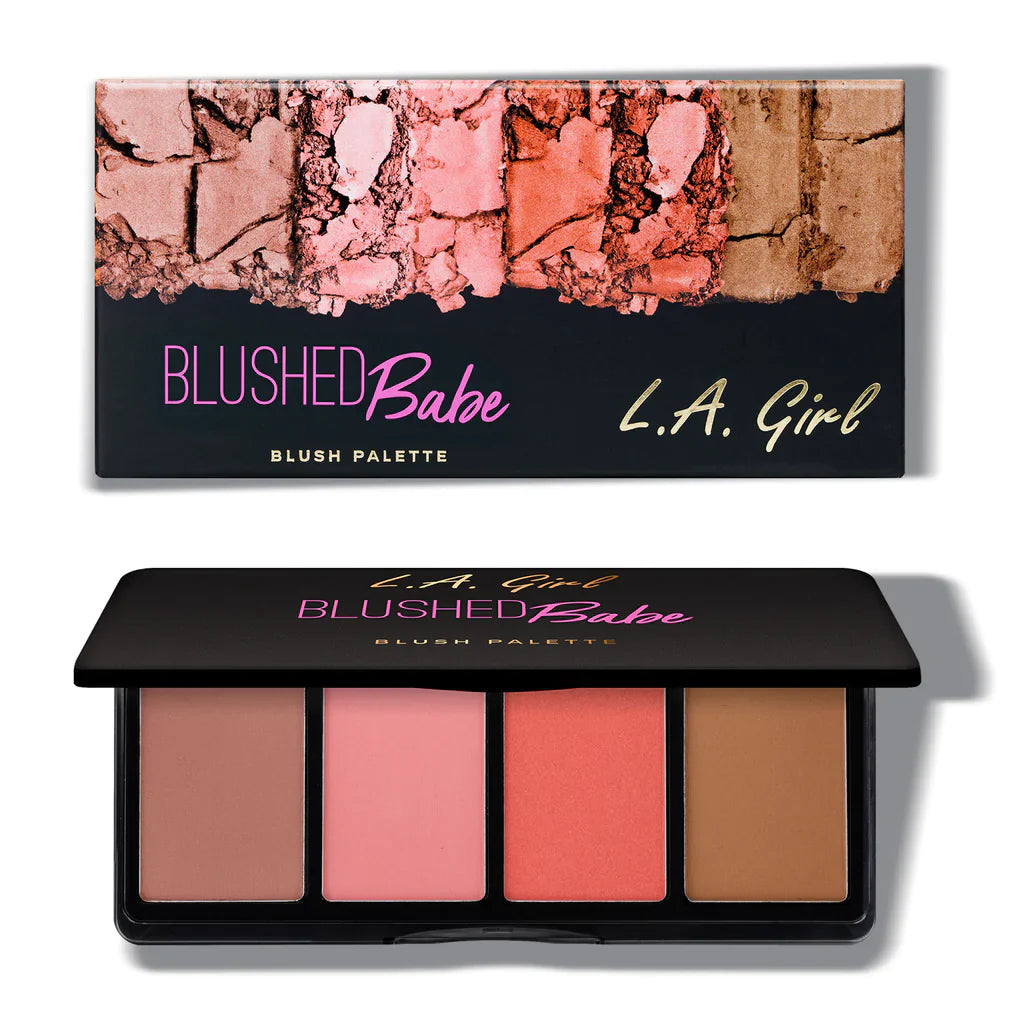 L.A. Girl Fanatic Blush Palette-Blushed Babe 4Pc Set + 1 Full Size Product Worth 25% Value Free