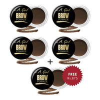 L.A. Girl Brow Pomade Pot-Soft Brown 4Pc Set + 1 Full Size Product Worth 25% Value Free