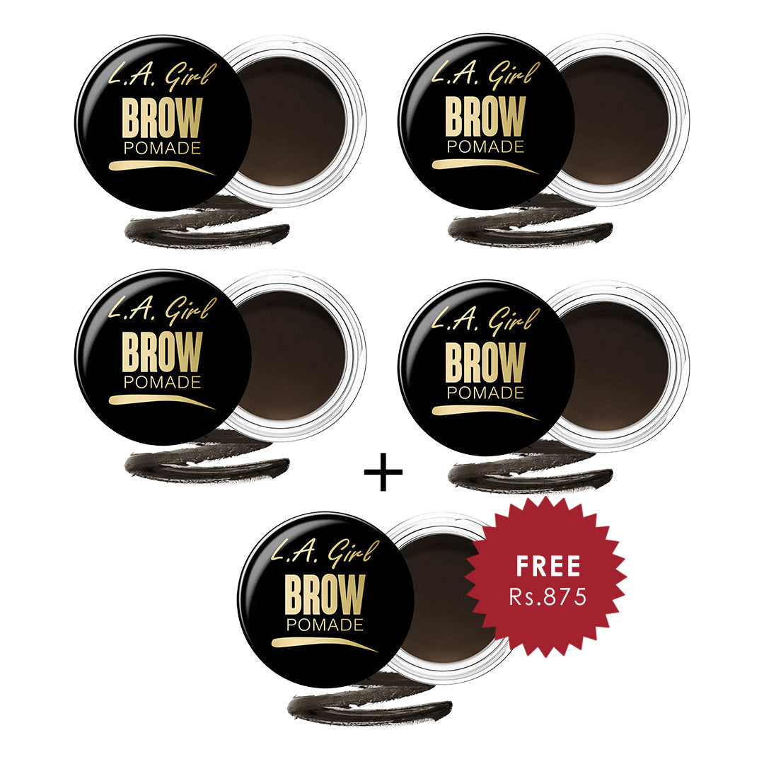 L.A. Girl Brow Pomade Pot-Soft Black 4Pc Set + 1 Full Size Product Worth 25% Value Free