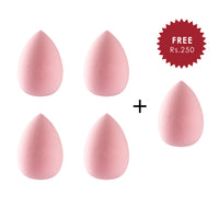 Pinkflash Beauty blender Pink 4pc Set + 1 Full Size Product Worth 25% Value Free