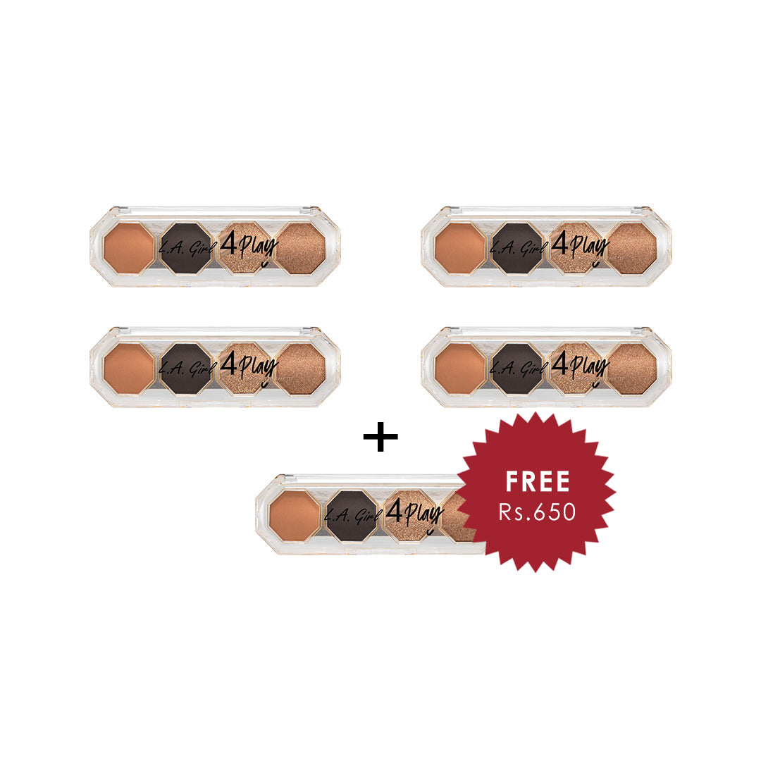 L.A.Girl 4Play Eyeshadow - Seduce 4pc Set + 1 Full Size Product Worth 25% Value Free