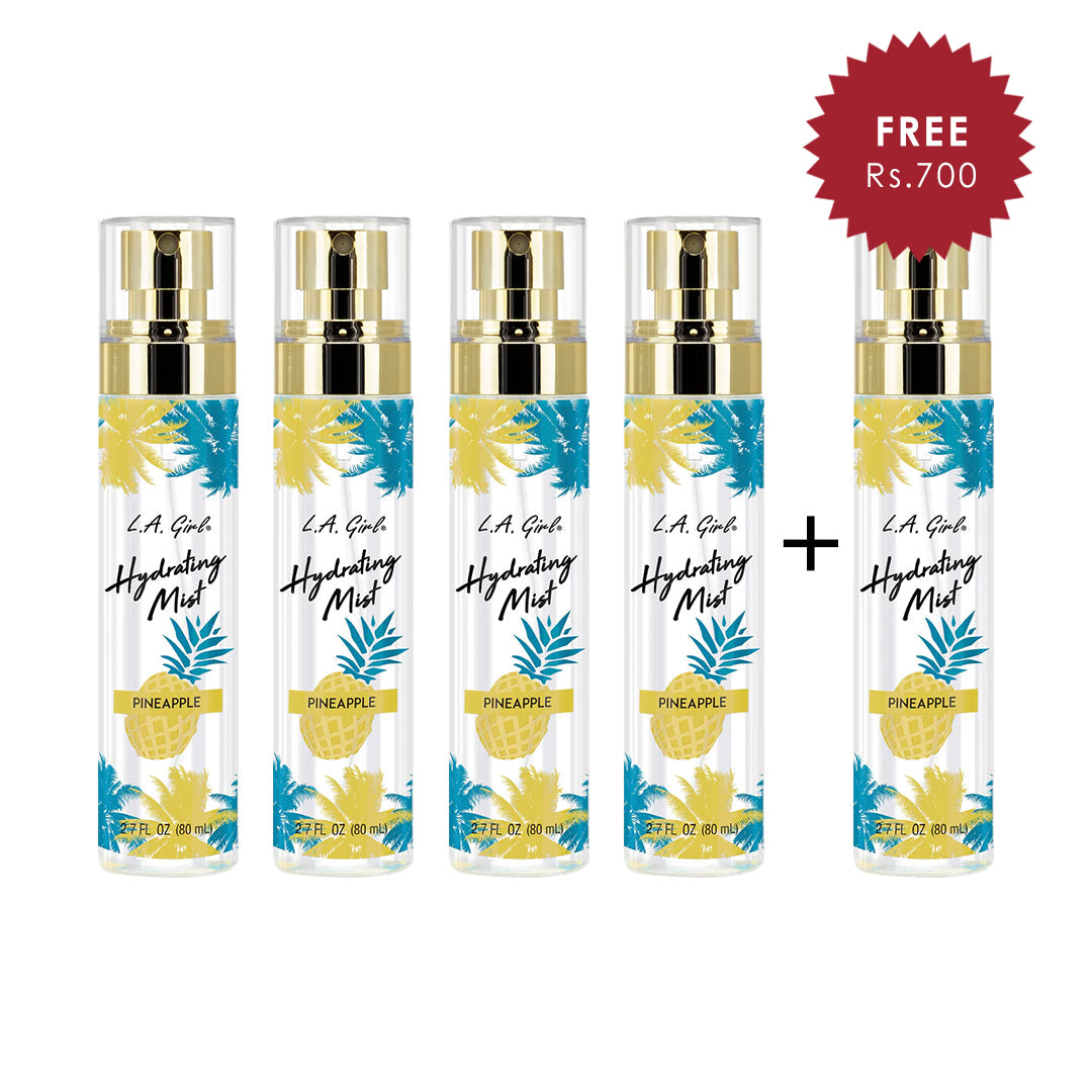 L.A. Girl Hydrating Face Mist Pineapple  4pc Set + 1 Full Size Product Worth 25% Value Free