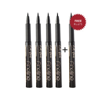 L.A. Girl Fineline Liquid Eyeliner-Black 4Pc Set + 1 Full Size Product Worth 25% Value Free