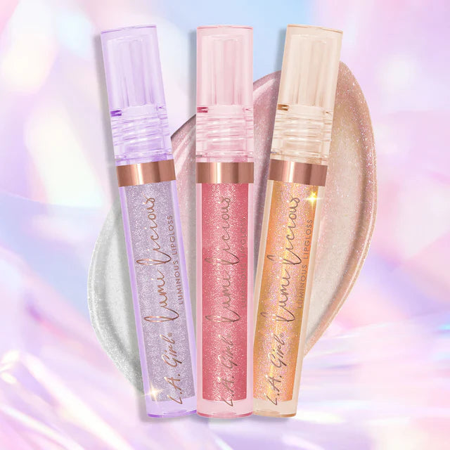 L.A. Girl Lumilicious Luminous Lip Gloss Glow-Up 4pc Set + 1 Full Size Product Worth 25% Value Free