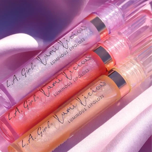 L.A. Girl Lumilicious Luminous Lip Gloss Glow-Up 4pc Set + 1 Full Size Product Worth 25% Value Free