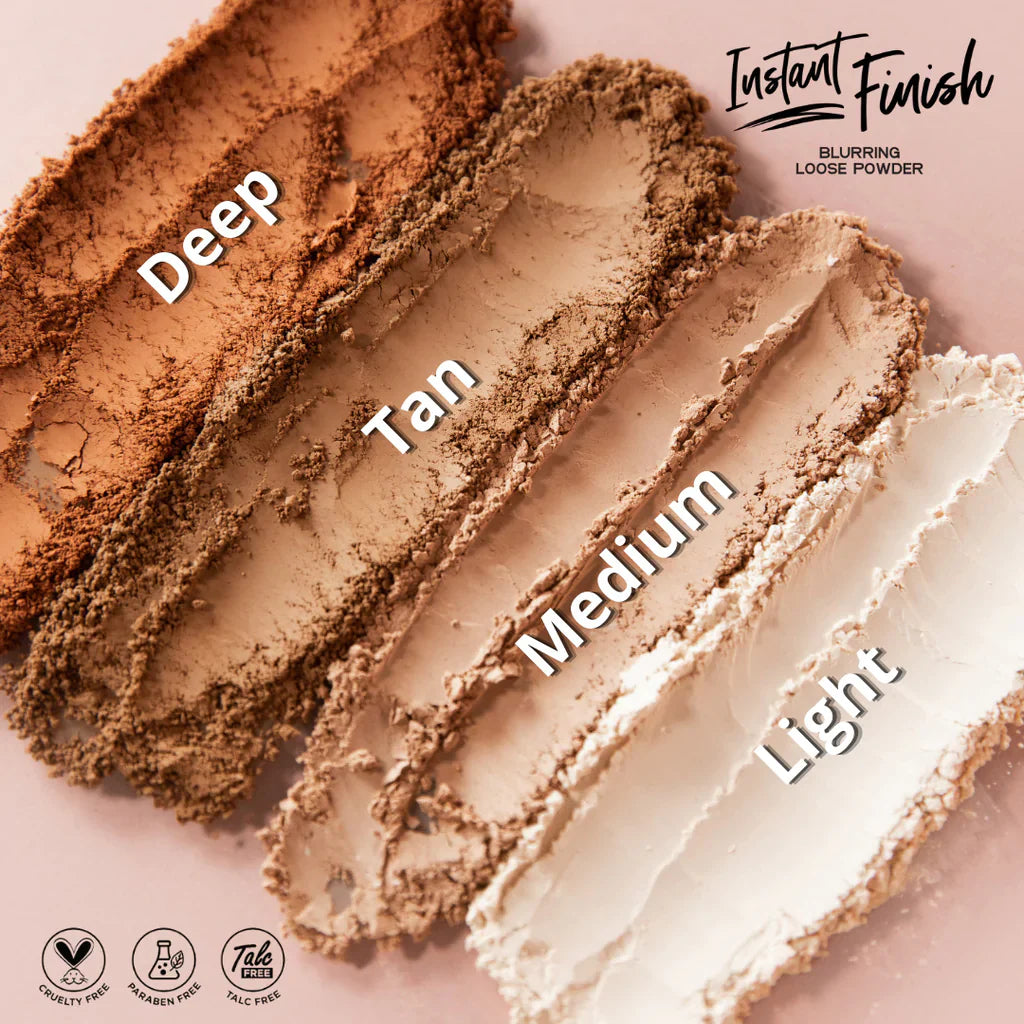 L.A. Girl Instant Finish Blurring Loose Powder Medium 4pc Set + 1 Full Size Product Worth 25% Value Free