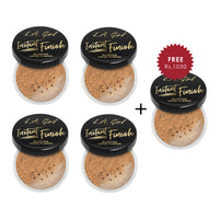 L.A. Girl Instant Finish Blurring Loose Powder Medium 4pc Set + 1 Full Size Product Worth 25% Value Free