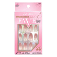 L.A.Girl Luxe Shine Nail Fave Artificial Nail Tips-Into You -28 Pc Kit 4pc Set + 1 Full Size Product Worth 25% Value Free