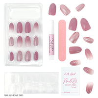 L.A.Girl Luxe Shine Nail Fave Artificial Nail Tips-Excite Me -28 Pc Kit 4pc Set + 1 Full Size Product Worth 25% Value Free