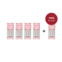 L.A.Girl Oh So Shiny Artificial Nail Tips-Classy French Tip-25 Pc Kit 4pc Set + 1 Full Size Product Worth 25% Value Free