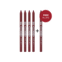 L.A. Girl Shockwave Nude Lip Liner-Rosewood 4Pc Set + 1 Full Size Product Worth 25% Value Free