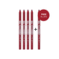 L.A. Girl Shockwave Nude Lip Liner-Karma 4Pc Set + 1 Full Size Product Worth 25% Value Free