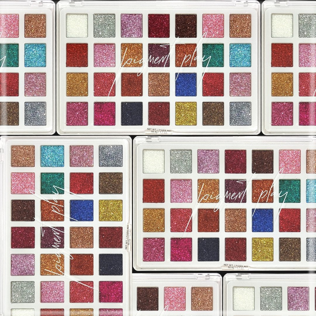 Pigment Play Max Effects Glitter Palette - One Love 4pc Set + 1 Full Size Product Worth 25% Value Free