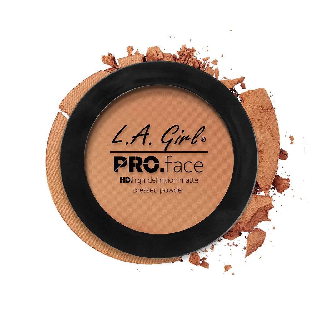 L.A. Girl HD Pro Face Pressed Powder - Warm Carmel 4pc Set + 1 Full Size Product Worth 25% Value Free