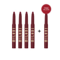 Milani Ludicrous Matte Lip Crayon 230 Postgame 4pc Set + 1 Full Size Product Worth 25% Value Free