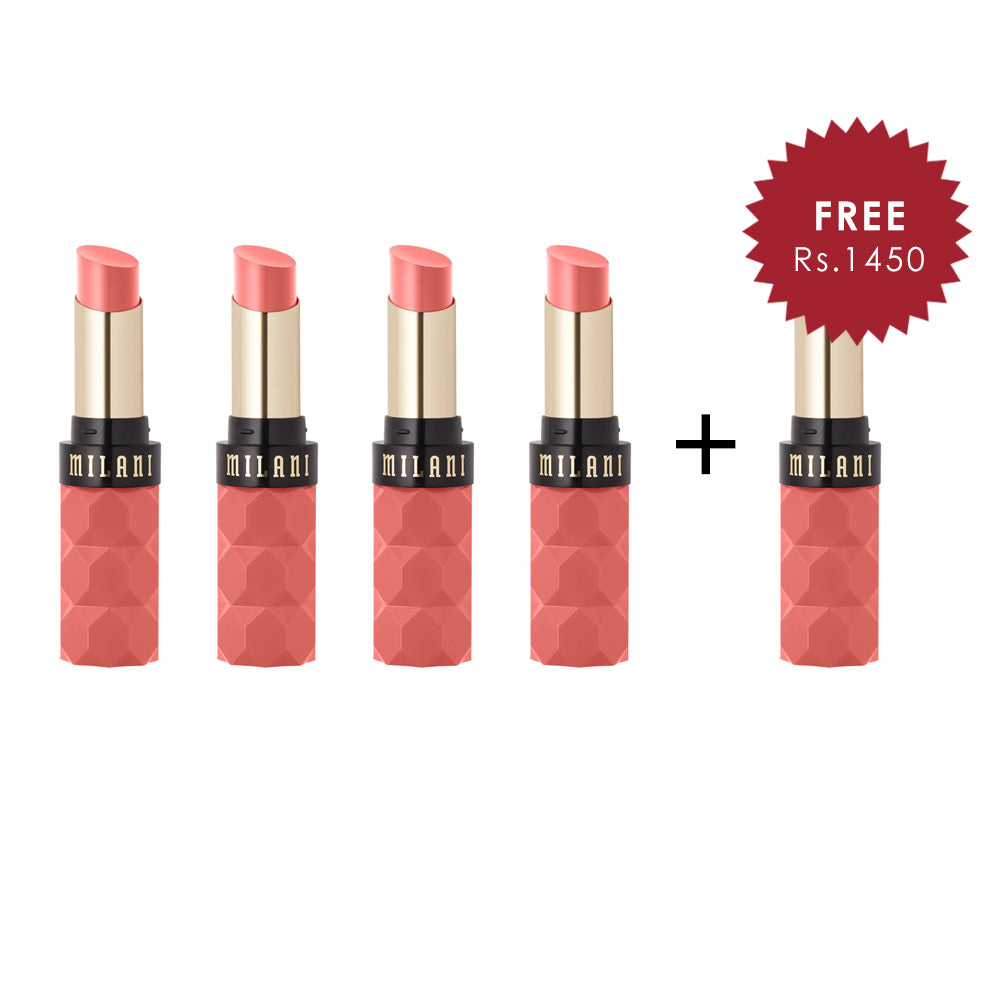 Milani Color Fetish Balm Lipstick Lustful 4pc Set + 1 Full Size Product Worth 25% Value Free