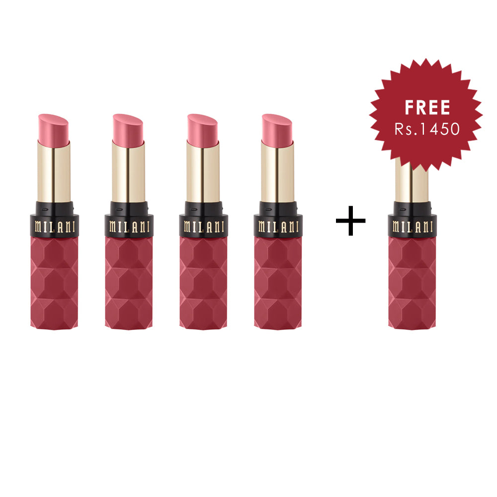 Milani Color Fetish Balm Lipstick Nylon 4pc Set + 1 Full Size Product Worth 25% Value Free