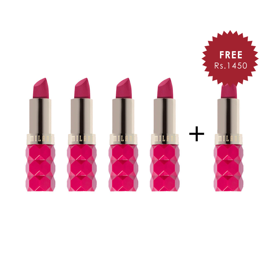 Milani Color Fetish Lipstick Matte - Blossom  4pc Set + 1 Full Size Product Worth 25% Value Free