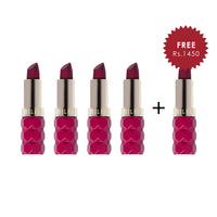 Milani Color Fetish Lipstick Matte - Fleur  4pc Set + 1 Full Size Product Worth 25% Value Free