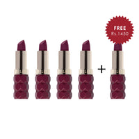 Milani Color Fetish Lipstick Matte - Dahlia  4pc Set + 1 Full Size Product Worth 25% Value Free