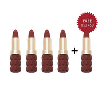Milani Color Fetish Lipstick Matte - Passion  4pc Set + 1 Full Size Product Worth 25% Value Free