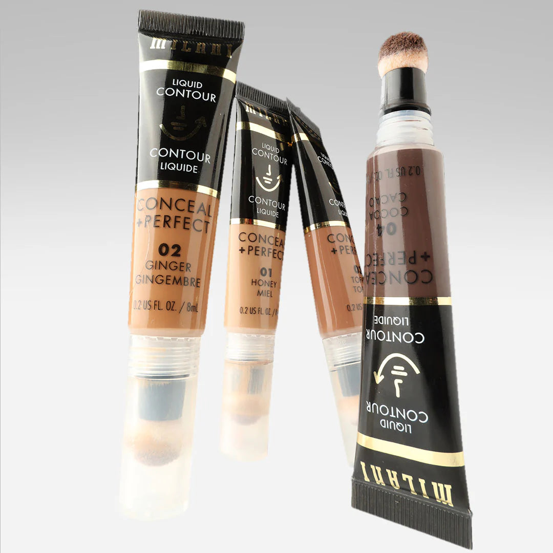 Milani Conceal + Perfect Liquid Contour-01 Honey 4pc Set + 1 Full Size Product Worth 25% Value Free
