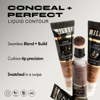 Milani Conceal + Perfect Liquid Contour-02 Ginger 4pc Set + 1 Full Size Product Worth 25% Value Free