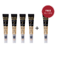 Milani Conceal + Perfect Liquid Highlighter-01 Lunar 4pc Set + 1 Full Size Product Worth 25% Value Free