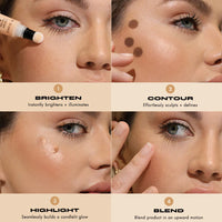 Milani Conceal + Perfect Liquid Highlighter-02 Stardust 4pc Set + 1 Full Size Product Worth 25% Value Free