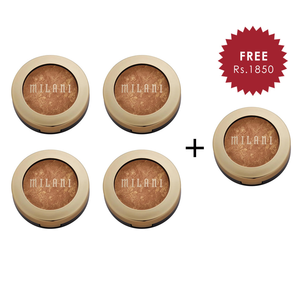 Milani Baked Bronzer Dolce 4pc Set + 1 Full Size Product Worth 25% Value Free