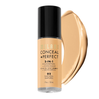 Milani Conceal + Perfect 2-in-1 Foundation + Concealer - Natural 4pc Set + 1 Full Size Product Worth 25% Value Free