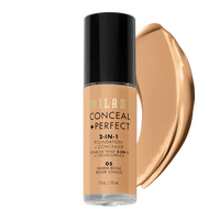 Milani Conceal + Perfect 2-in-1 Foundation + Concealer - Warm Beige 4pc Set + 1 Full Size Product Worth 25% Value Free